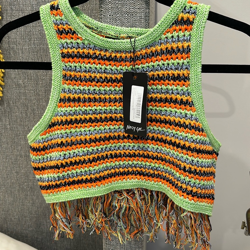 Nasty Gal Crop Crochet Top